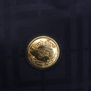 Burberrys Shoulder Bag Nylon Leather Navy Gold Auth SW1852-10