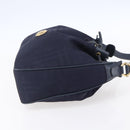 Burberrys Shoulder Bag Nylon Leather Navy Gold Auth SW1852-4