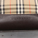 BURBERRY Nova Check Shoulder Bag Canvas Beige Gold Auth SW1853-17