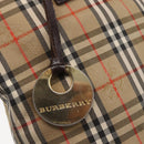 BURBERRY Nova Check Shoulder Bag Canvas Beige Gold Auth SW1853-10