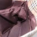 BURBERRY Nova Check Shoulder Bag Canvas Beige Gold Auth SW1853-19