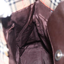 BURBERRY Nova Check Shoulder Bag Canvas Beige Gold Auth SW1853-20