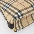 BURBERRY Nova Check Shoulder Bag PVC Beige Auth SW1854-14