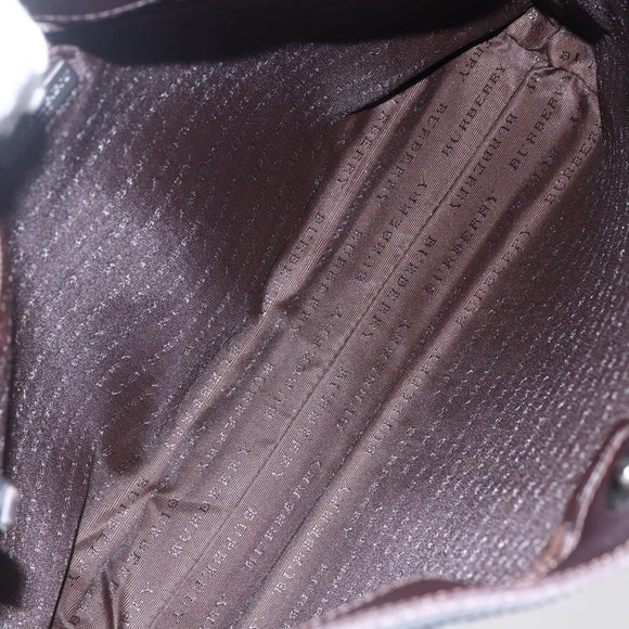 BURBERRY Nova Check Shoulder Bag PVC Beige Auth SW1854