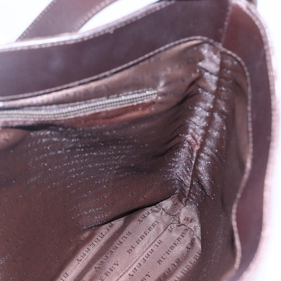 BURBERRY Nova Check Shoulder Bag PVC Beige Auth SW1854