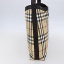 BURBERRY Nova Check Shoulder Bag PVC Beige Auth SW1854-3
