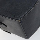 GIVENCHY Hand Bag Leather Navy Gold Auth SW1855-17