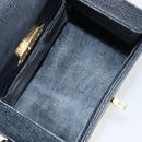 GIVENCHY Hand Bag Leather Navy Gold Auth SW1855-11