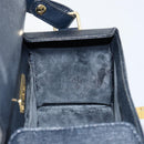 GIVENCHY Hand Bag Leather Navy Gold Auth SW1855-20