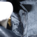 GIVENCHY Hand Bag Leather Navy Gold Auth SW1855-12