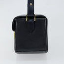 GIVENCHY Hand Bag Leather Navy Gold Auth SW1855-3