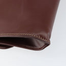 CARTIER Must Line Clutch Bag Leather Bordeaux Gold Auth SW1856-16