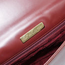 CARTIER Must Line Clutch Bag Leather Bordeaux Gold Auth SW1856-10