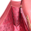 CARTIER Must Line Clutch Bag Leather Bordeaux Gold Auth SW1856-18