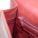 CARTIER Must Line Clutch Bag Leather Bordeaux Gold Auth SW1856-19