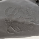 LOEWE Nappa Aire Anagram Hand Bag Leather Silver Auth SW1857-18