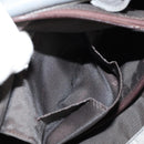 LOEWE Nappa Aire Anagram Hand Bag Leather Silver Auth SW1857-23