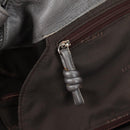 LOEWE Nappa Aire Anagram Hand Bag Leather Silver Auth SW1857-24