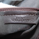 LOEWE Nappa Aire Anagram Hand Bag Leather Silver Auth SW1857-11