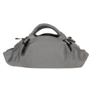 LOEWE Nappa Aire Anagram Hand Bag Leather Silver Auth SW1857-2