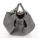 LOEWE Nappa Aire Anagram Hand Bag Leather Silver Auth SW1857-3