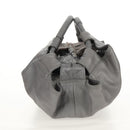 LOEWE Nappa Aire Anagram Hand Bag Leather Silver Auth SW1857-4