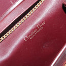Christian Dior Chain Shoulder Bag Nylon Bordeaux Gold Auth SW1858-16