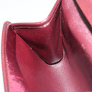 Christian Dior Chain Shoulder Bag Nylon Bordeaux Gold Auth SW1858-19