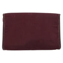 Christian Dior Chain Shoulder Bag Nylon Bordeaux Gold Auth SW1858-3