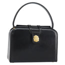 CELINE Hand Bag Leather Black Gold Auth SW1859-1