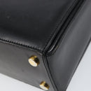CELINE Hand Bag Leather Black Gold Auth SW1859-15