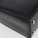 CELINE Hand Bag Leather Black Gold Auth SW1859-16