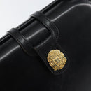 CELINE Hand Bag Leather Black Gold Auth SW1859-17