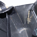 CELINE Hand Bag Leather Black Gold Auth SW1859-20
