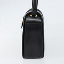 CELINE Hand Bag Leather Black Gold Auth SW1859-4