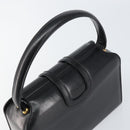 CELINE Hand Bag Leather Black Gold Auth SW1859-6