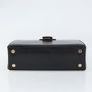 CELINE Hand Bag Leather Black Gold Auth SW1859-5