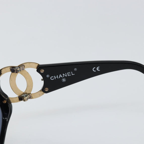 CHANEL Sunglasses plastic Black CC Auth SW1861