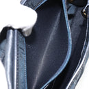 Christian Dior Honeycomb Canvas Hand Bag Nylon Gold Navy Auth SW1863-21