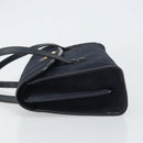 Christian Dior Honeycomb Canvas Hand Bag Nylon Gold Navy Auth SW1863-5