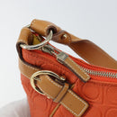 Salvatore Ferragamo Shoulder Bag Leather Orange Gold Auth SW1864-14