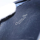 Christian Dior Trotter Canvas Shoulder Bag Navy Gold Auth SW1865-11