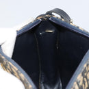 Christian Dior Trotter Canvas Shoulder Bag Navy Gold Auth SW1865-19