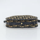 Christian Dior Trotter Canvas Shoulder Bag Navy Gold Auth SW1865-5