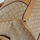 CELINE Macadam Canvas Hand Bag PVC Beige Gold Auth SW1868-14