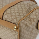 CELINE Macadam Canvas Hand Bag PVC Beige Gold Auth SW1868-15