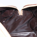 CELINE Macadam Canvas Hand Bag PVC Beige Gold Auth SW1868-20
