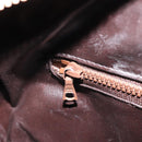 CELINE Macadam Canvas Hand Bag PVC Beige Gold Auth SW1868-21