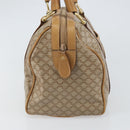 CELINE Macadam Canvas Hand Bag PVC Beige Gold Auth SW1868-3