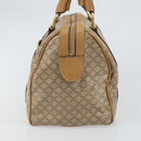 CELINE Macadam Canvas Hand Bag PVC Beige Gold Auth SW1868-4